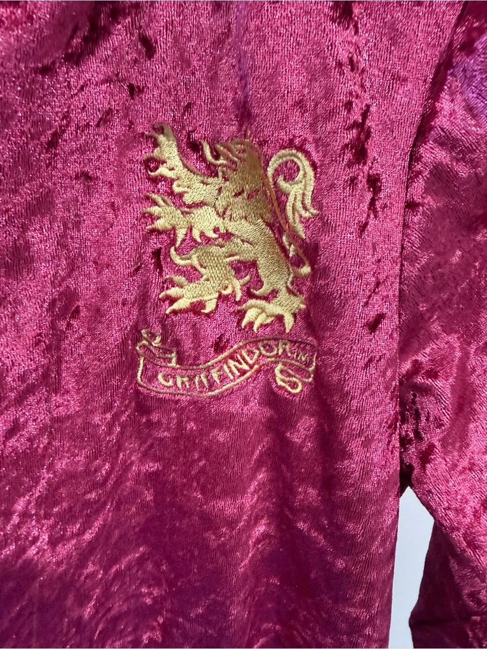 Kids Harry Potter Plush Maroon Gryffindor Hooded Robe
